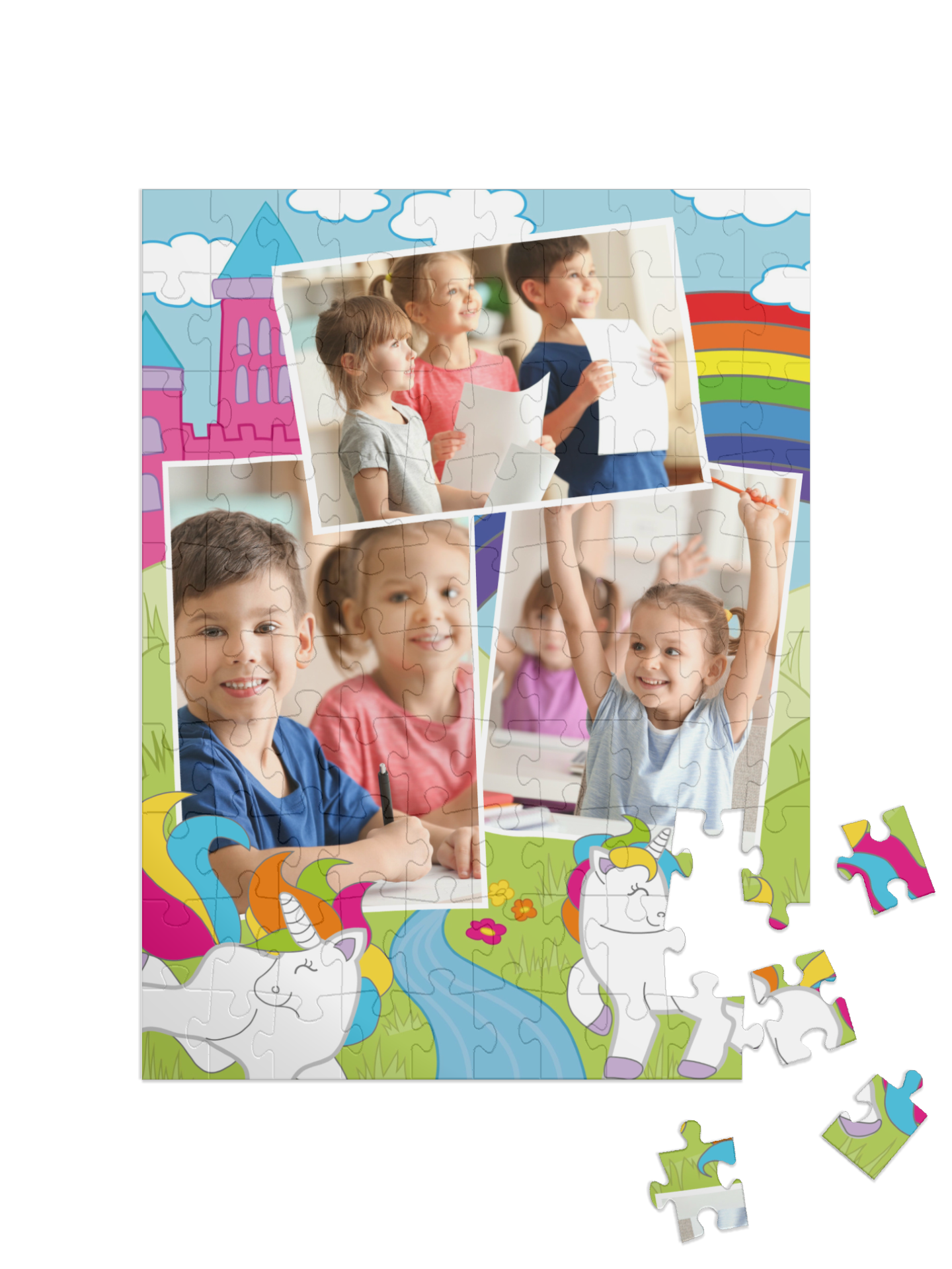 "Rainbowland" portrait collage